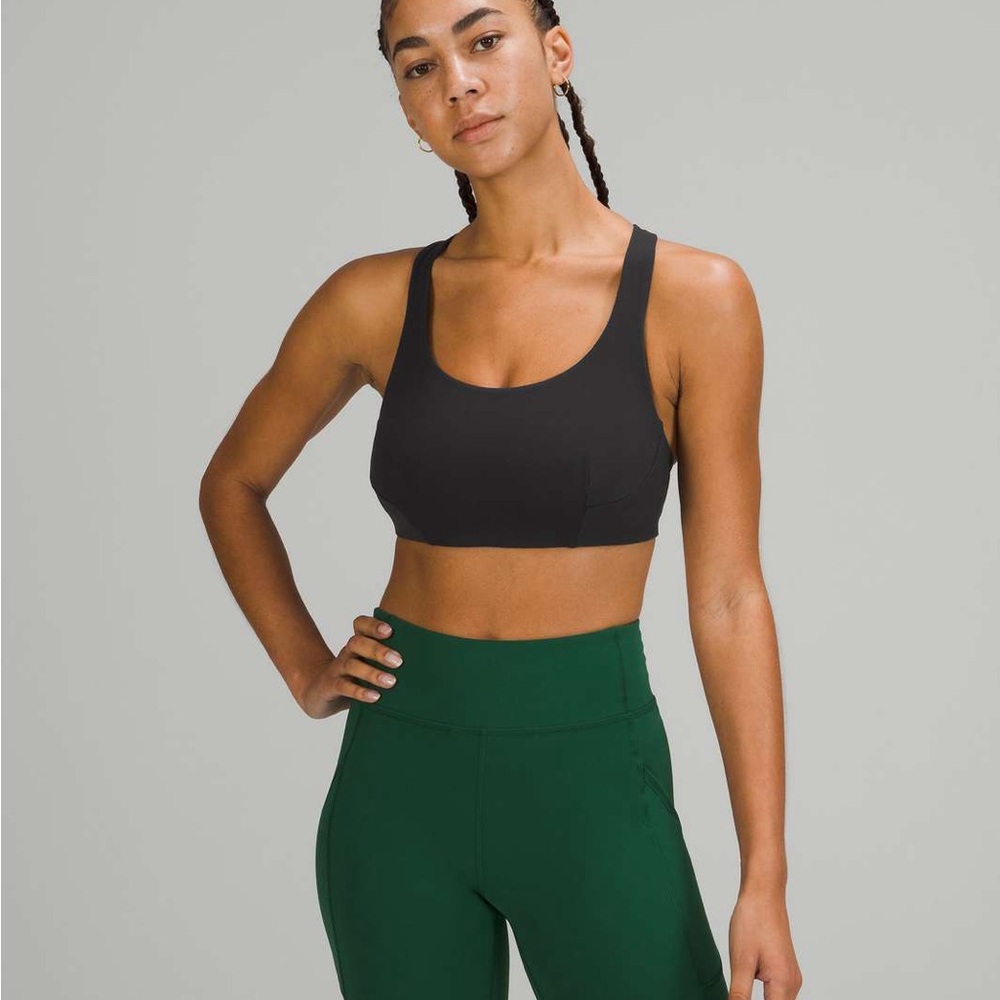 Size 8 Lululemon Wunder Train Black Sports Bra